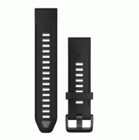QuickFit 20 Watch Bands -  Black/Pebble Gray Silicone - 010-13391-00 - Garmin